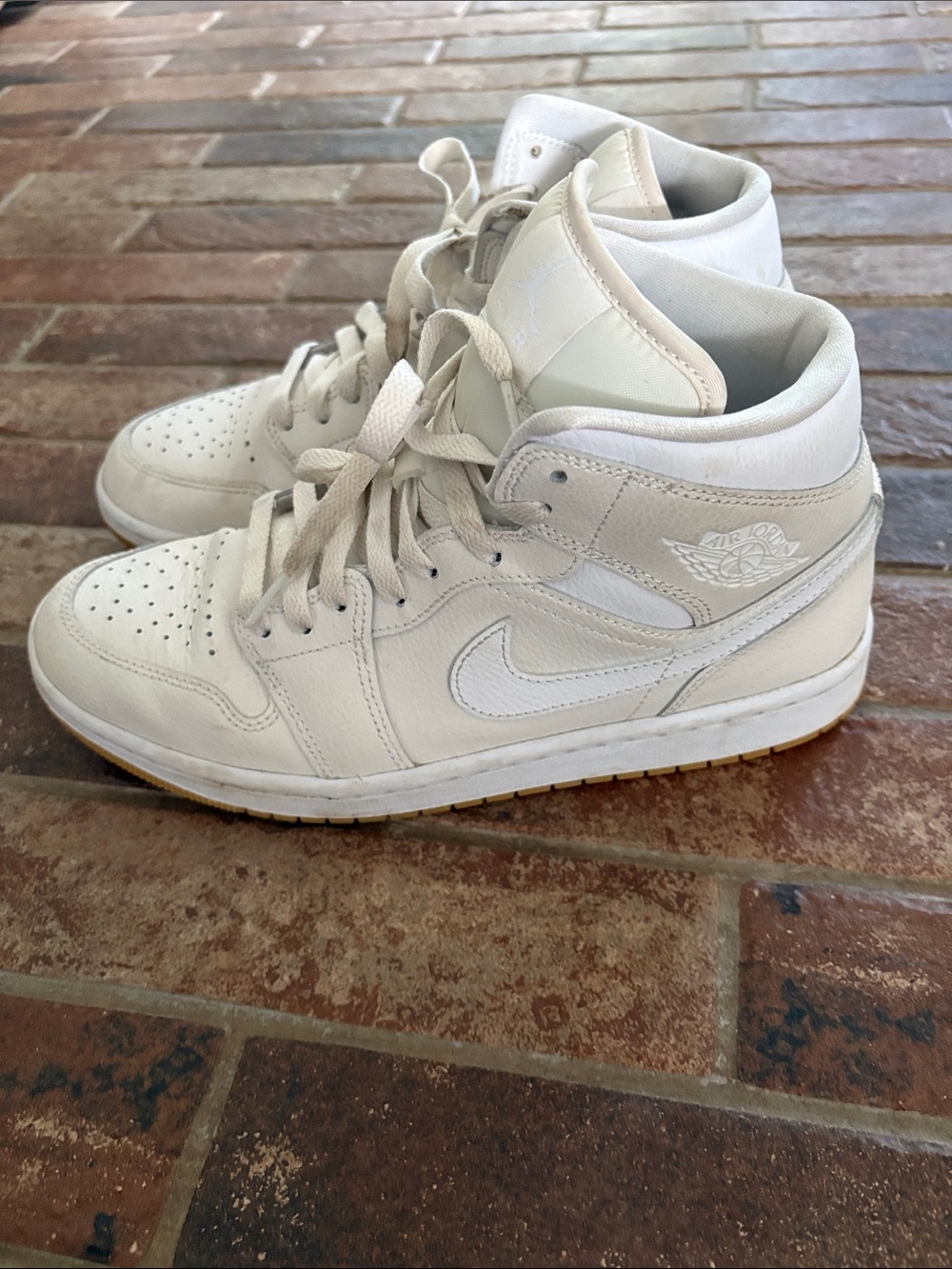 Air Jordan 1 Mid Phantom Gum women’s 9.5 off-white sneaker